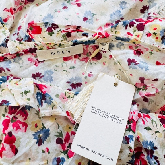 Doen silk blend Floral Sleeveless Dress NEW - Picture 6 of 7